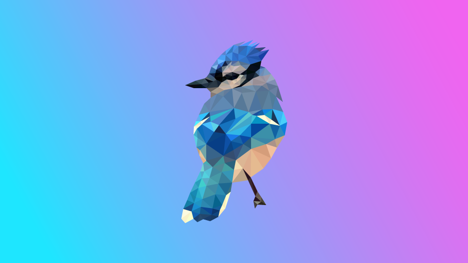 Low Poly Blue Jay Artwork